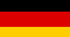 The German flag with three horizontal bands: black on top, red in the middle, and yellow on the bottom.