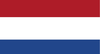 The national flag of the Netherlands, featuring three equal horizontal bands of red, white, and blue.